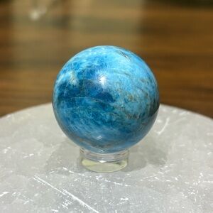 Blue apatite sphere